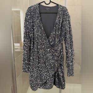 PRIMARK Sequin Wrap Dress